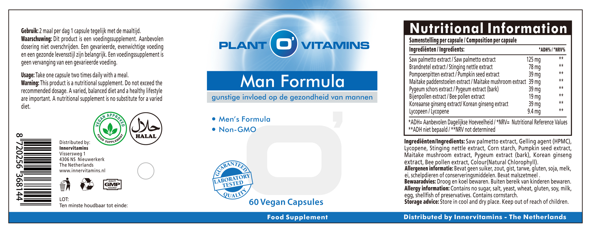 Man Formula – Plantovitamins (60 Capsules) - Image 2